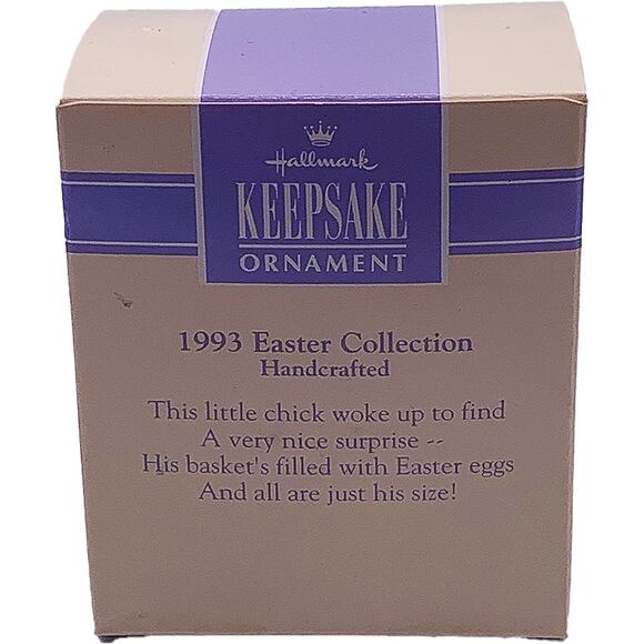 1993 Hallmark Keepsake Easter Collection Li'l Peeper Clip-on Ornament in Box - Picture 3 of 6